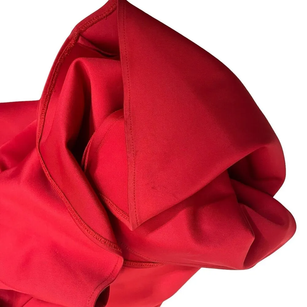 Black Halo Eve Molten Off Shoulder Red Maxi Dress Long Gown Women Size 10 - Image 10