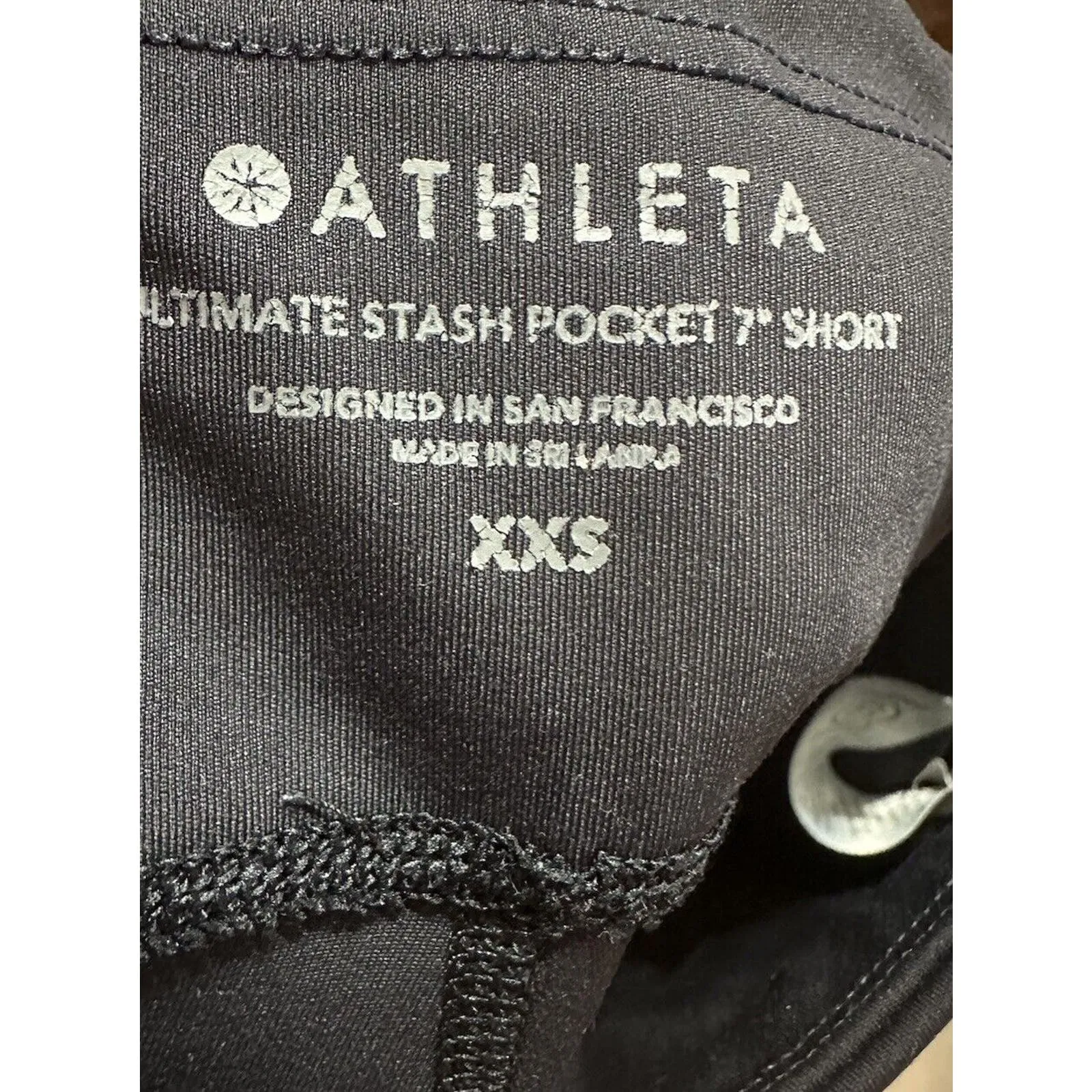 Athleta Black High Rise Ultimate Stash Pocket 7" Athletic Bike Shorts‎ Size XXS - Image 6