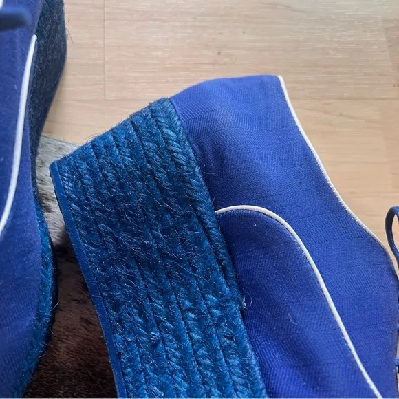 Missoni Blue Lace Up Espadrille Platform Shoes‎ Women’s Size 6 - Image 4