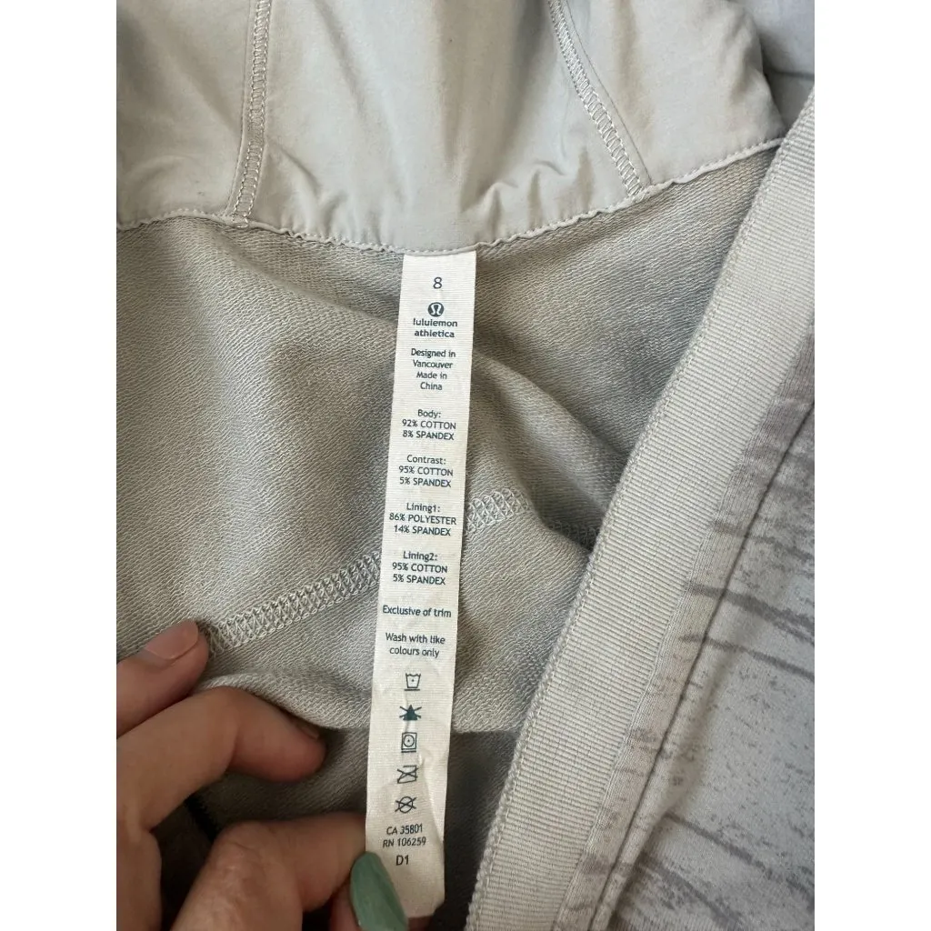 LULULEMON Gray Zip Hoodie Sweatshirt Size 8 - Image 5