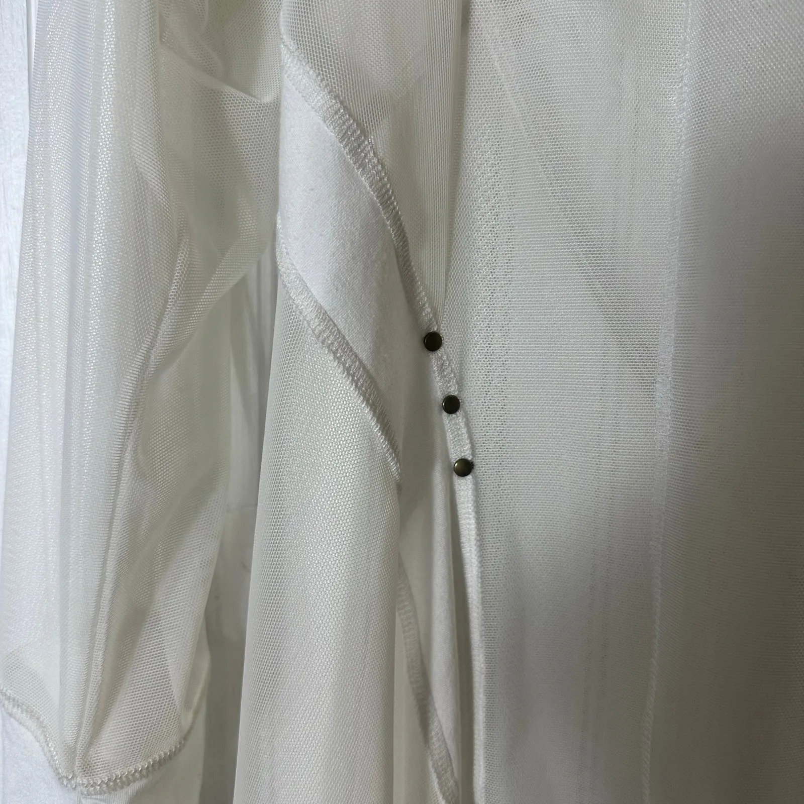 Testimony Los Angeles White/Cream Sheer Cardigan White - Image 6