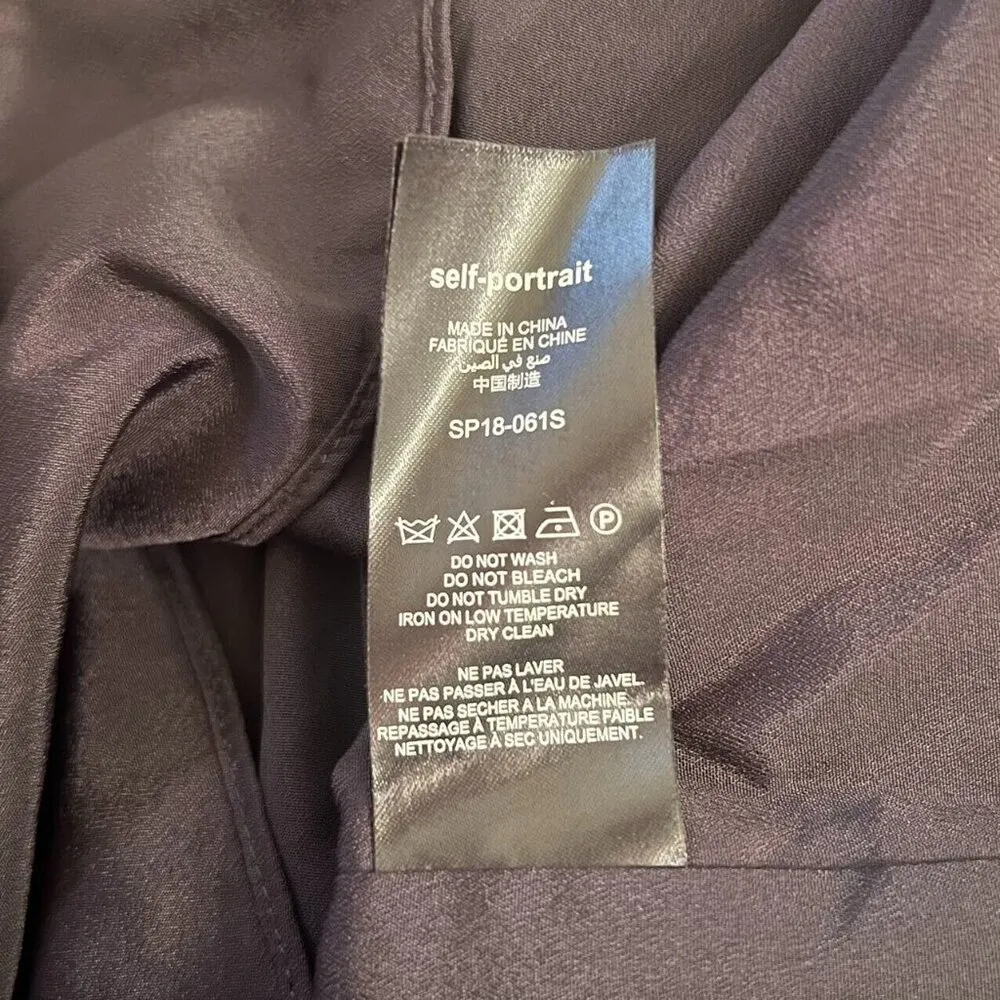 NWOT Self Portrait Plumetis Black & Red Polka Dot Mini Dress US 6 - Image 7