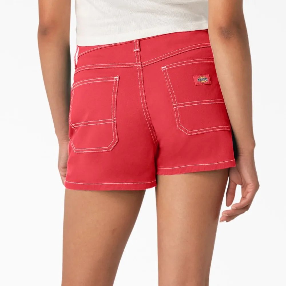 NWT Dickie's Women's Carpenter Shorts, 3" In Color Bittersweet - Image 7