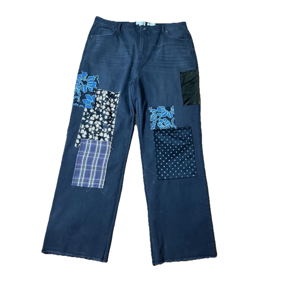 LOGO by Lori Goldstein Special Edition Wide Leg Tall Jeans Washed‎ Black Sz18 WT - Image 3