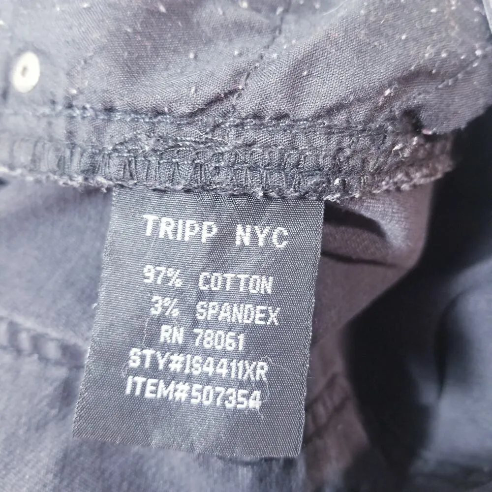 Tripp NYC Skull Studded Mid Rise Skinny Black Jeans - Image 11