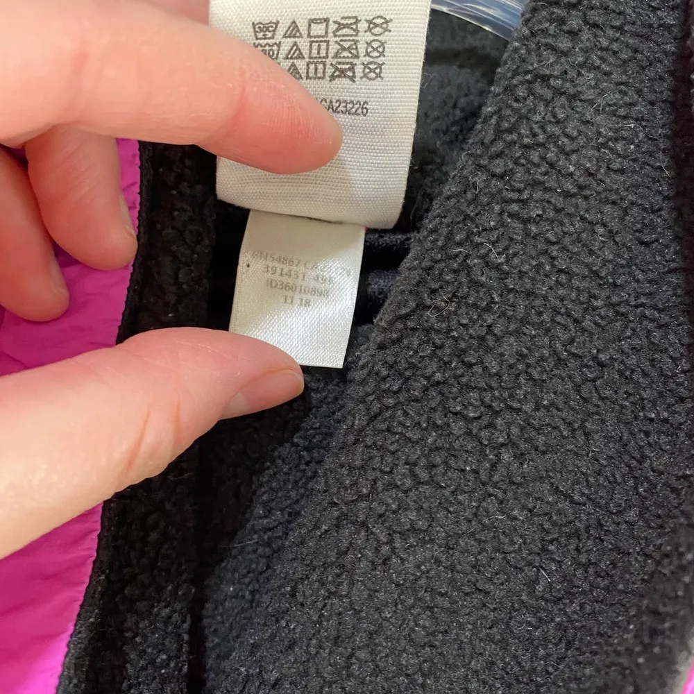 PINK VS Hot Pink Black Windbreaker Pullover Long Sleeve Pocket Hoodie Size MD Size M - Image 7