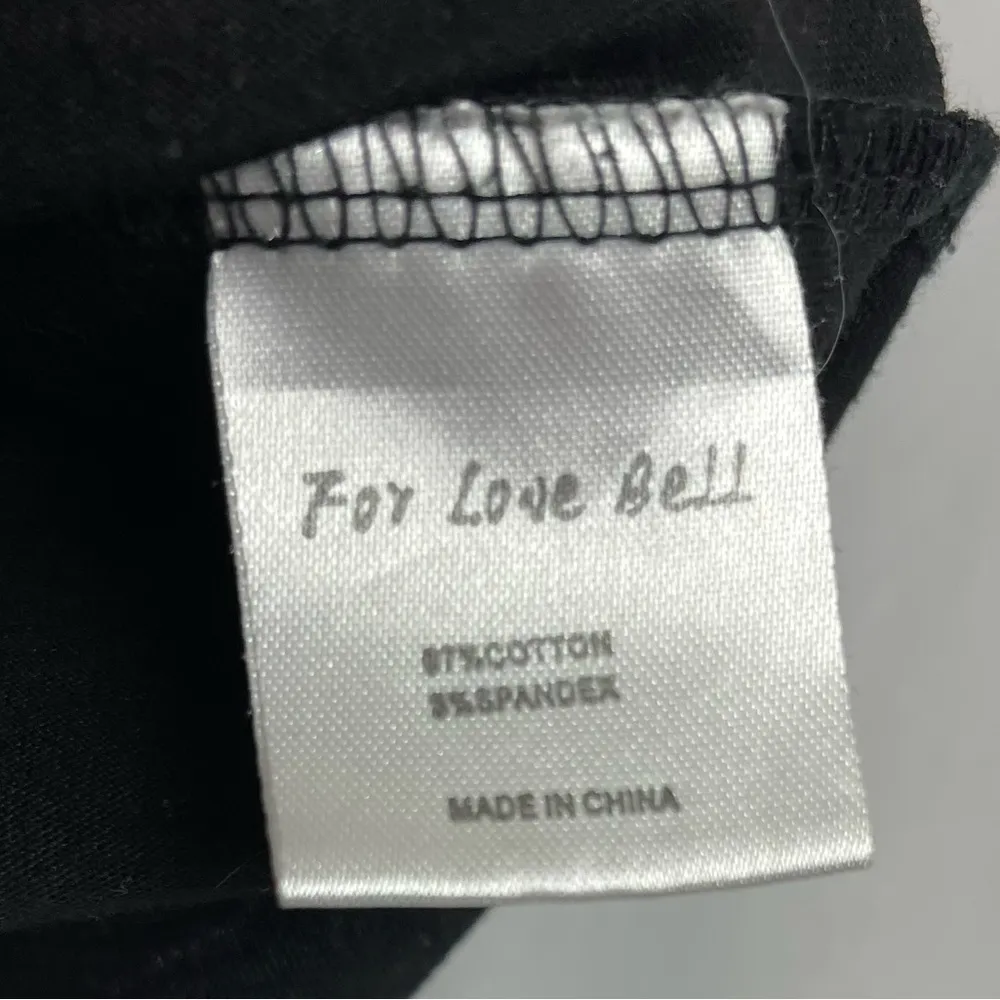 For Love Bell Large Led Zeppelin Electric Magic Retro Graphic Tee Shirt Baby Tee Black - Image 5