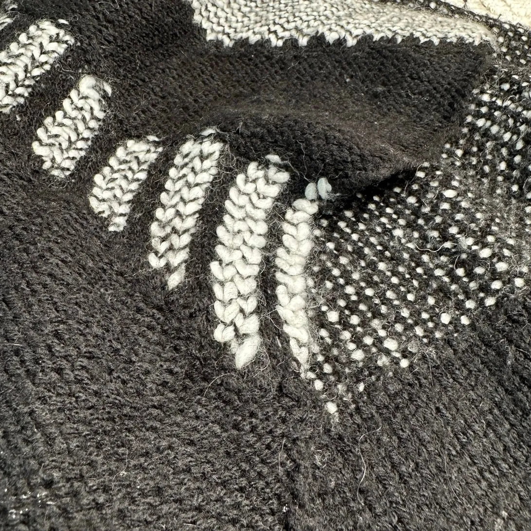 Bar III : Black Chunky Knit Cardigan Sweater - Image 3