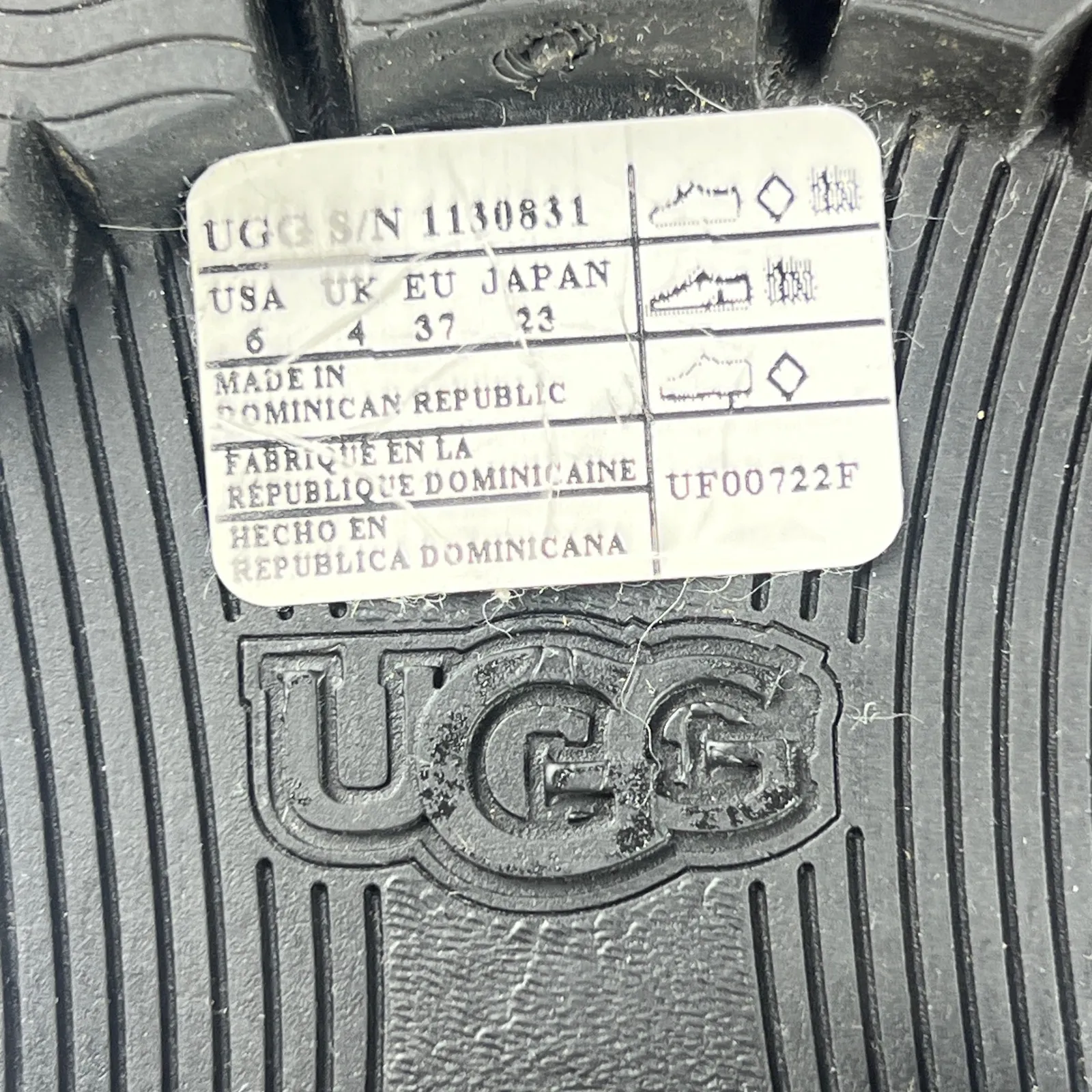 UGG Waterproof Rubber Rain Boots Womens Size 6 Orange Black Ankle - Image 2