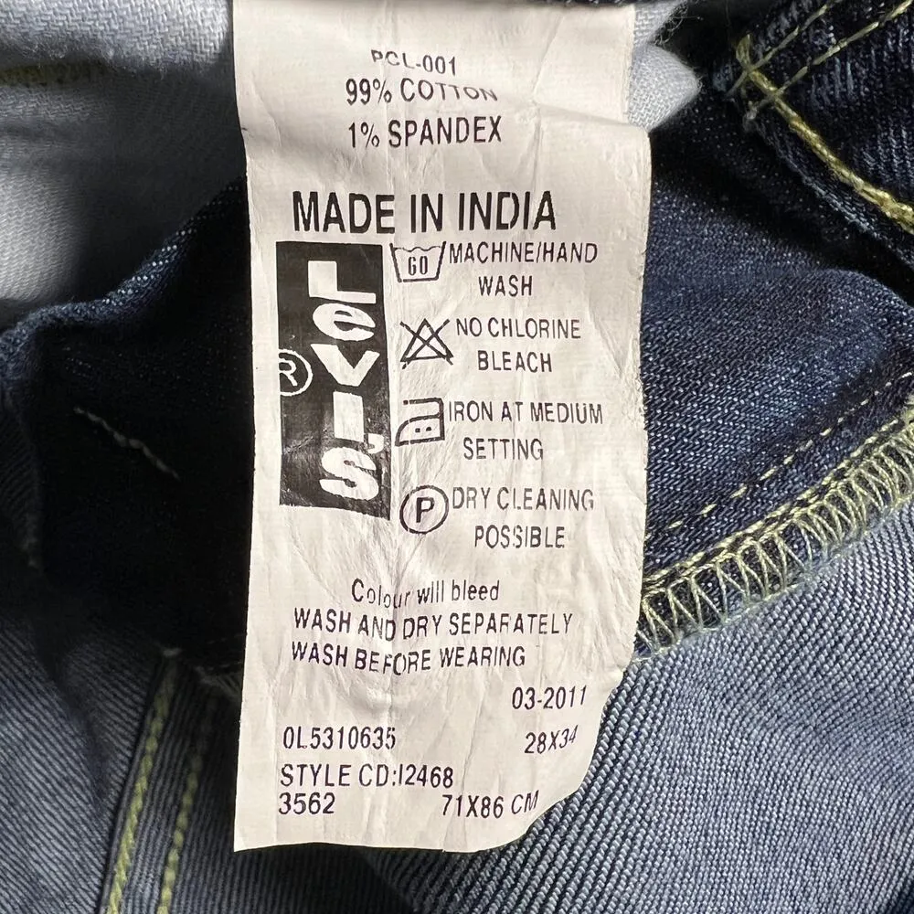 Levi’s 531 Athletic Slim Fit Jeans Stretch Denim Size 28x30 - Image 9