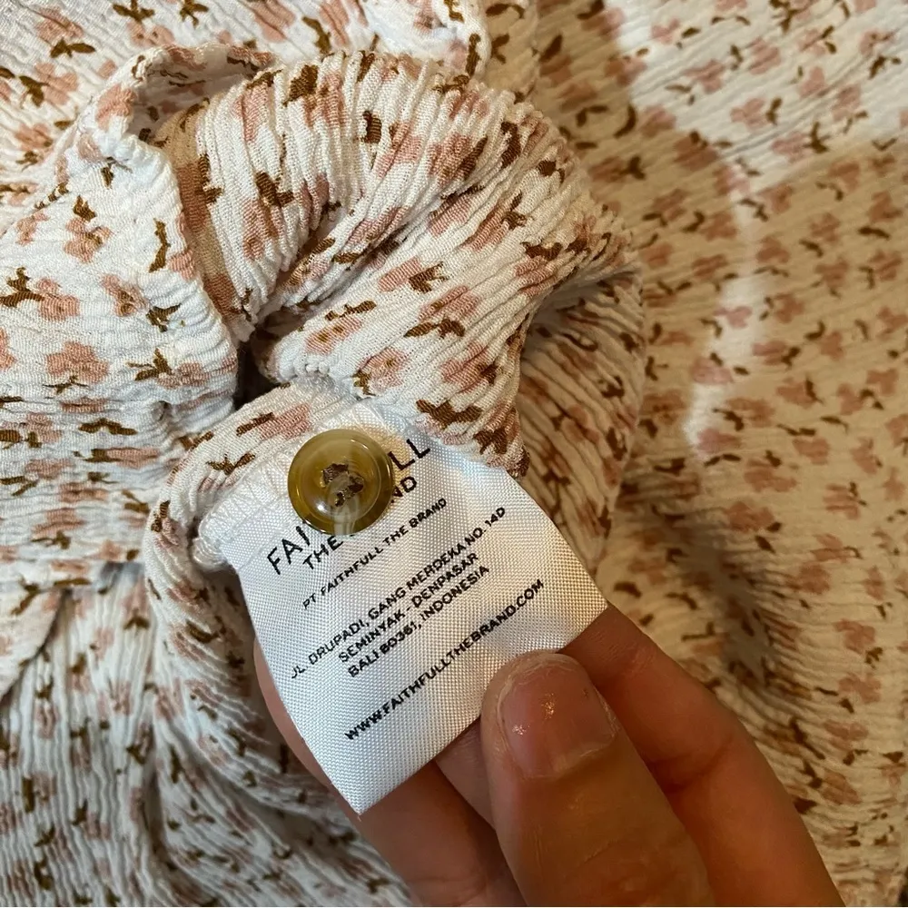 Faithfull The Brand Floral Print Mini Dress Size 2 - Image 6