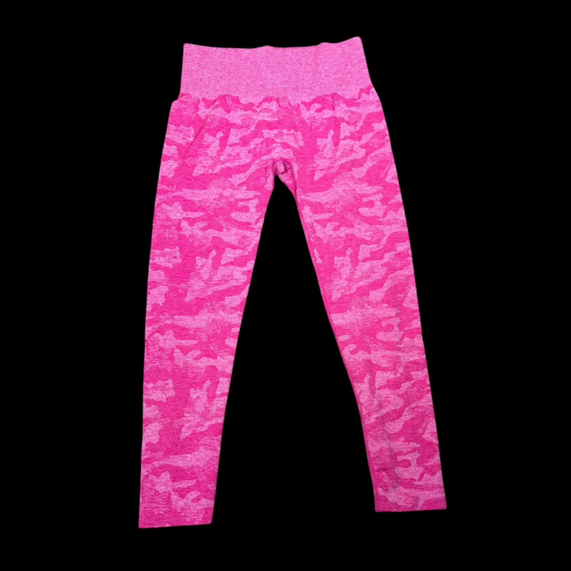 NVGTN Camo Fuchsia Pink Seamless Leggings Pant Size XL Yoga Workout - Image 4