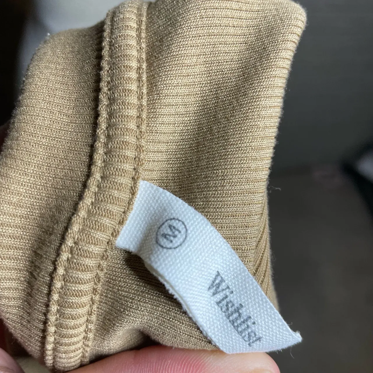 Wishlist Brown Sleeveless Drawstring Ruched‎ Ribbed Bodycon Dress Size Medium - Image 5