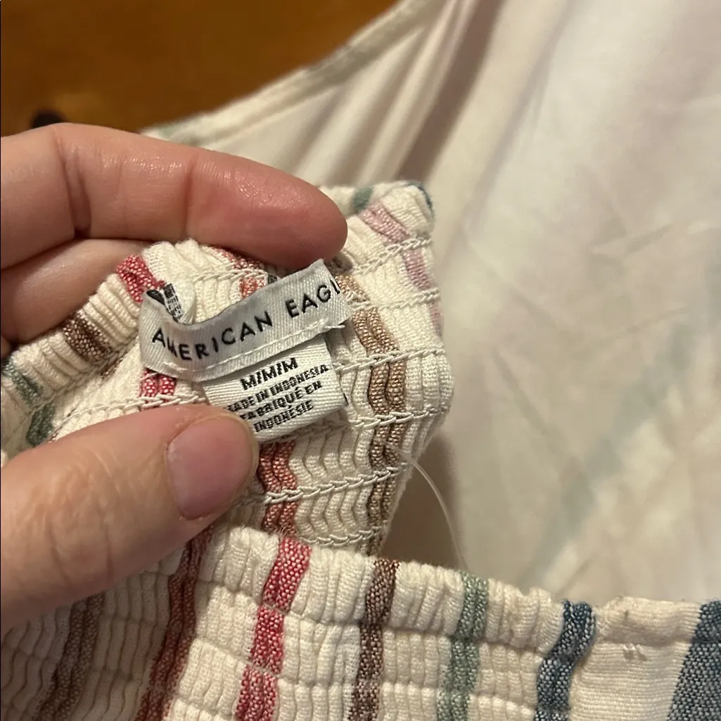 American Eagle Serape multicolor Stripe Halter Dress - Image 5