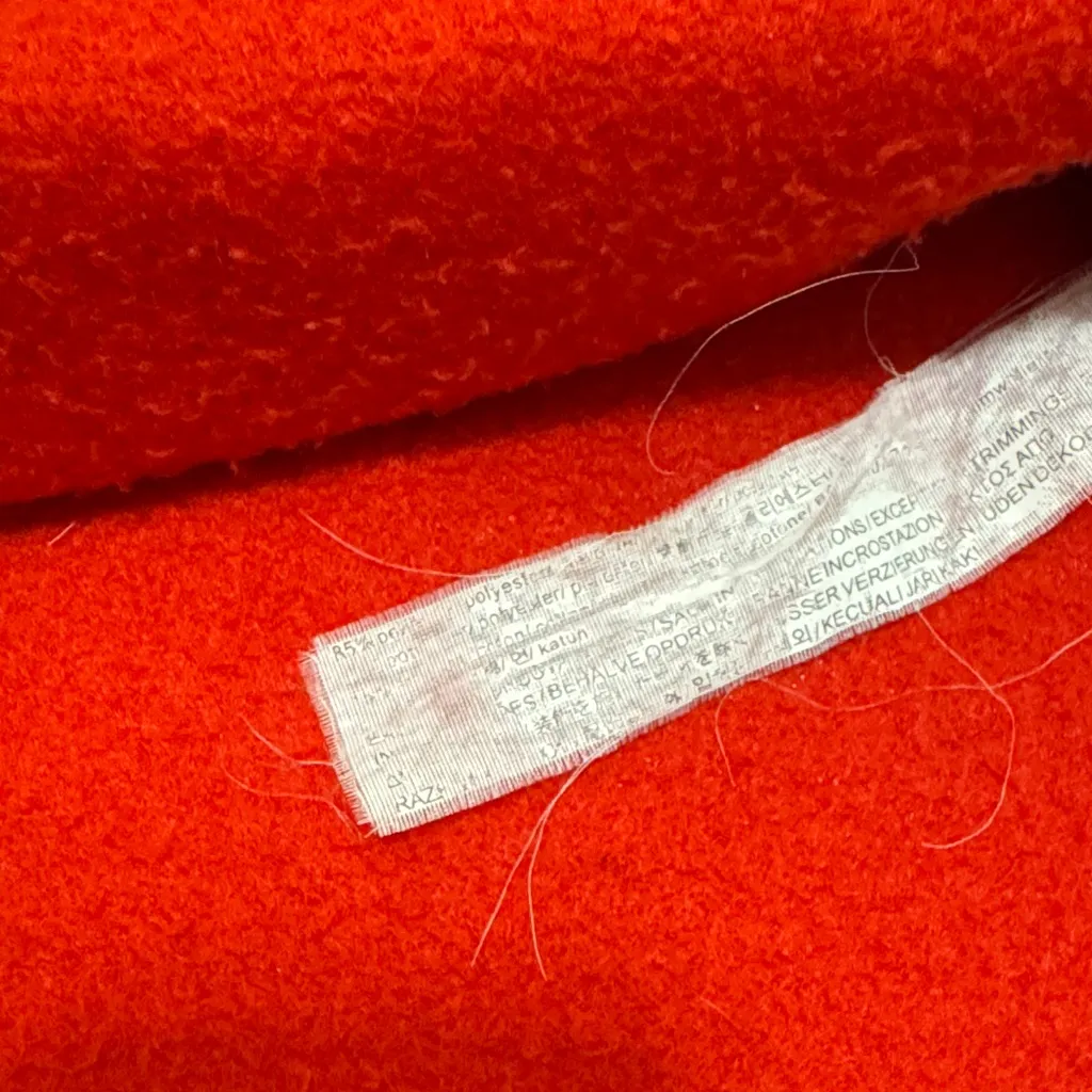 Zara Medium Red Oversized Sweatshirt Ruffles with Zippers Comfy - Image 6