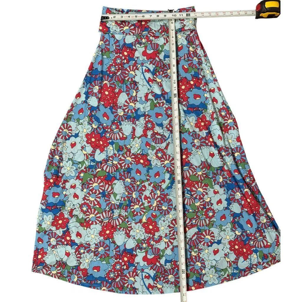 LuLaRoe New Size XS Women Floral Print A-Line Midi Skirt  With Elastic Waist - Image 3