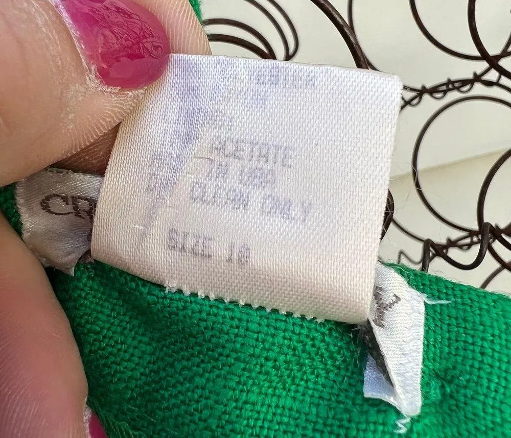 Vintage cross country fashions Kelley green rough woven tweed pencil skirt Size 10 - Image 6