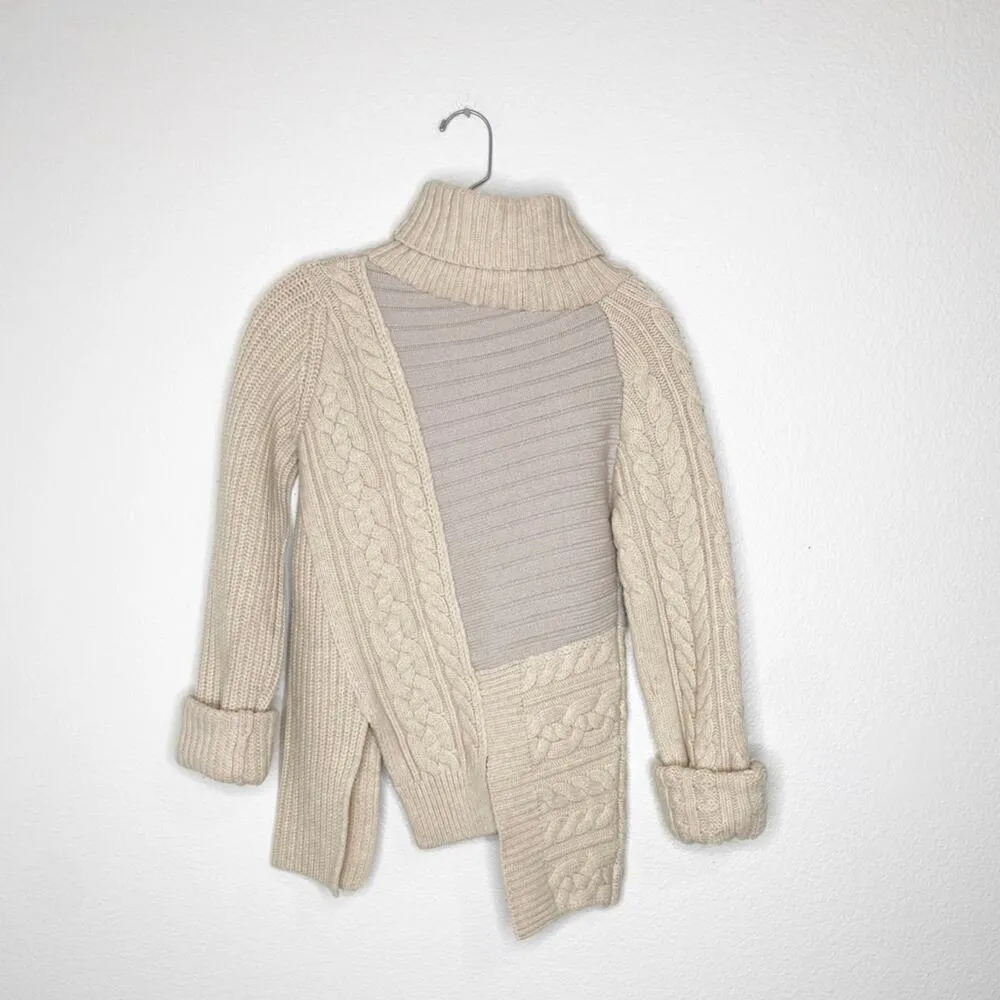 Joseph  Chunky Wool Cable Knit Turtleneck Sweater size XS - Image 2