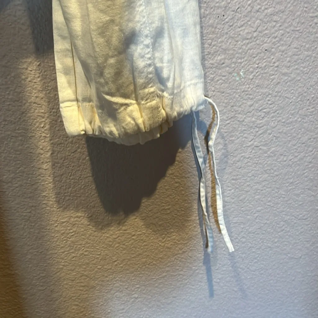 Sincerely Jules Women’s Linen Blend Cargo pockets jogger style pants size small - Image 7