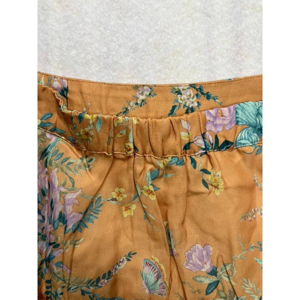 ALAMIA Women's Coral Floral Print Button Down Blouse and Tiered Skirt Set Size L Orange Size L - Image 9