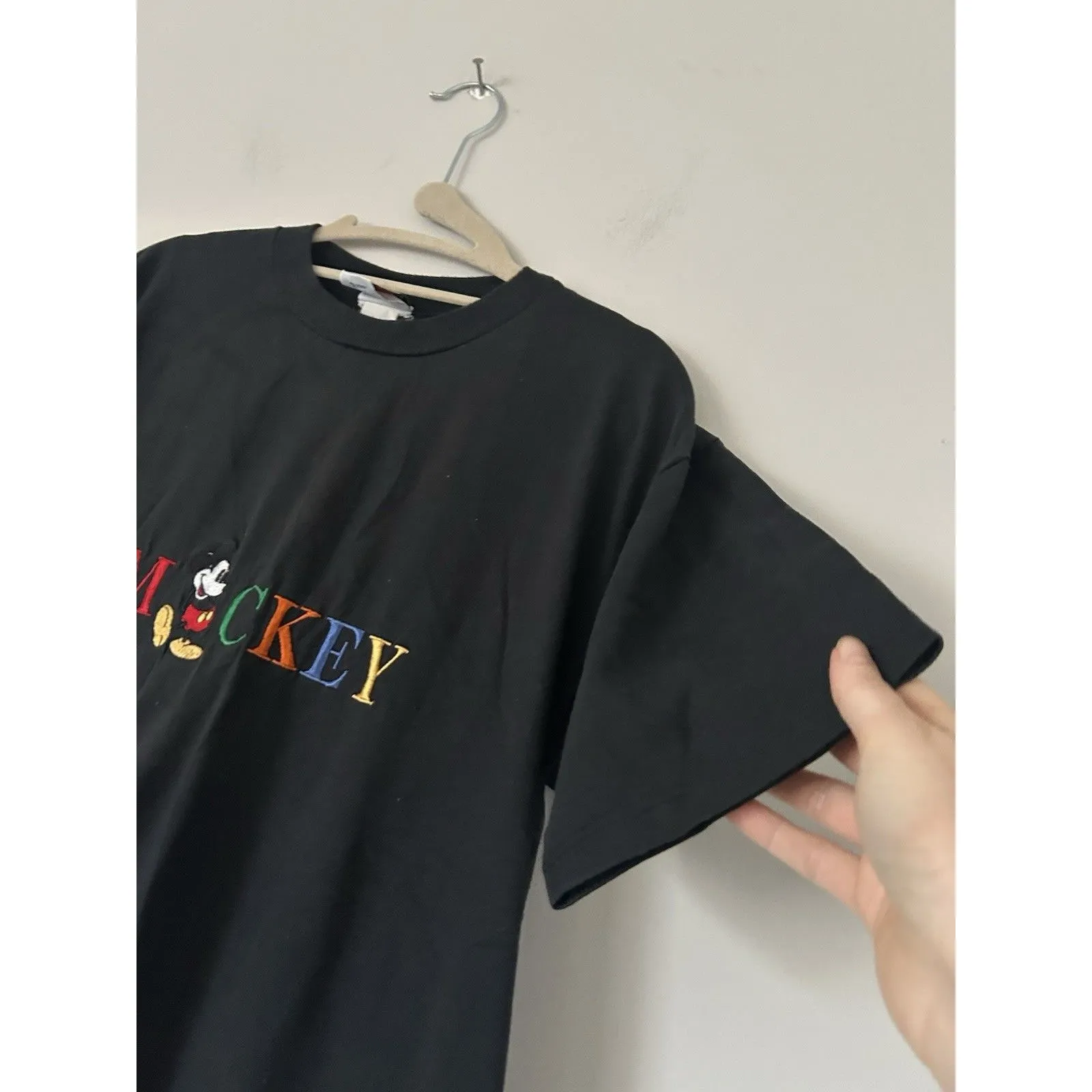 Vintage 90s Women’s Mickey Mouse Black Tee Size Large Retro Disney Cute Casual - Image 4