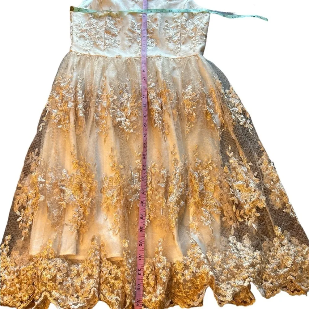 Althea New‎ Gold and cream dress size 8 - Image 10