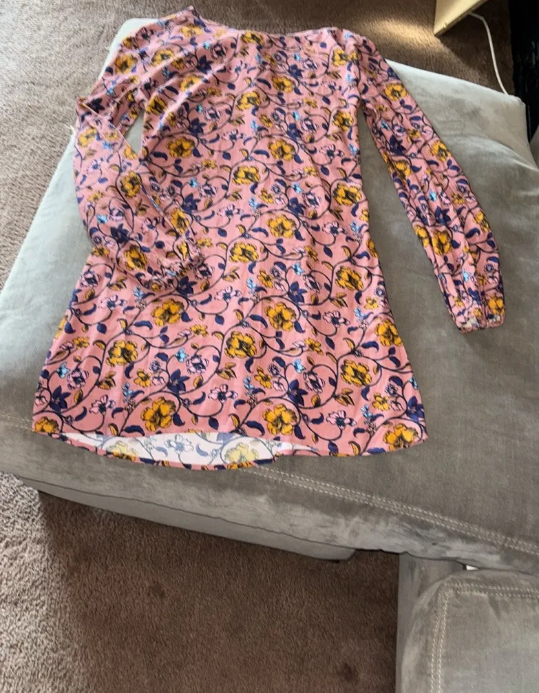 Vibrant Floral vine wine tasting Long Sleeve Dress S - Image 3