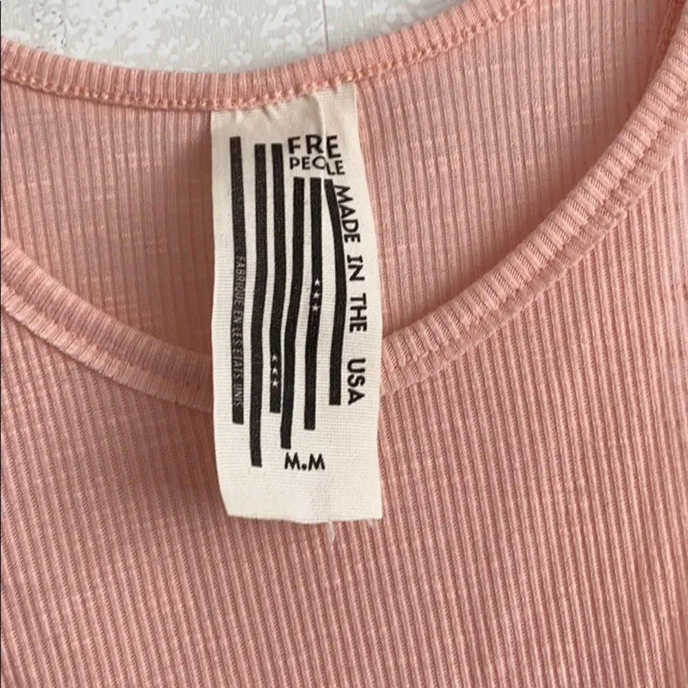 Free People Pink Ribbed Tank Top - Image 2