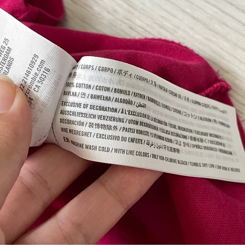 Abercrombie & Fitch Tshirt crewneck crop top womens Pink (small) casual bright - Image 5