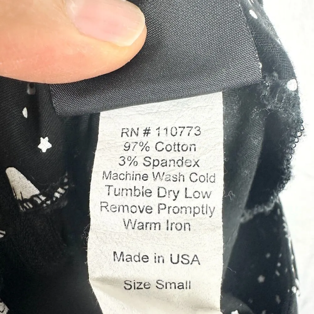 Lucky Thirteen Dress Size Small Rockabilly Pinup Retro Cherry Anchor Black - Image 8