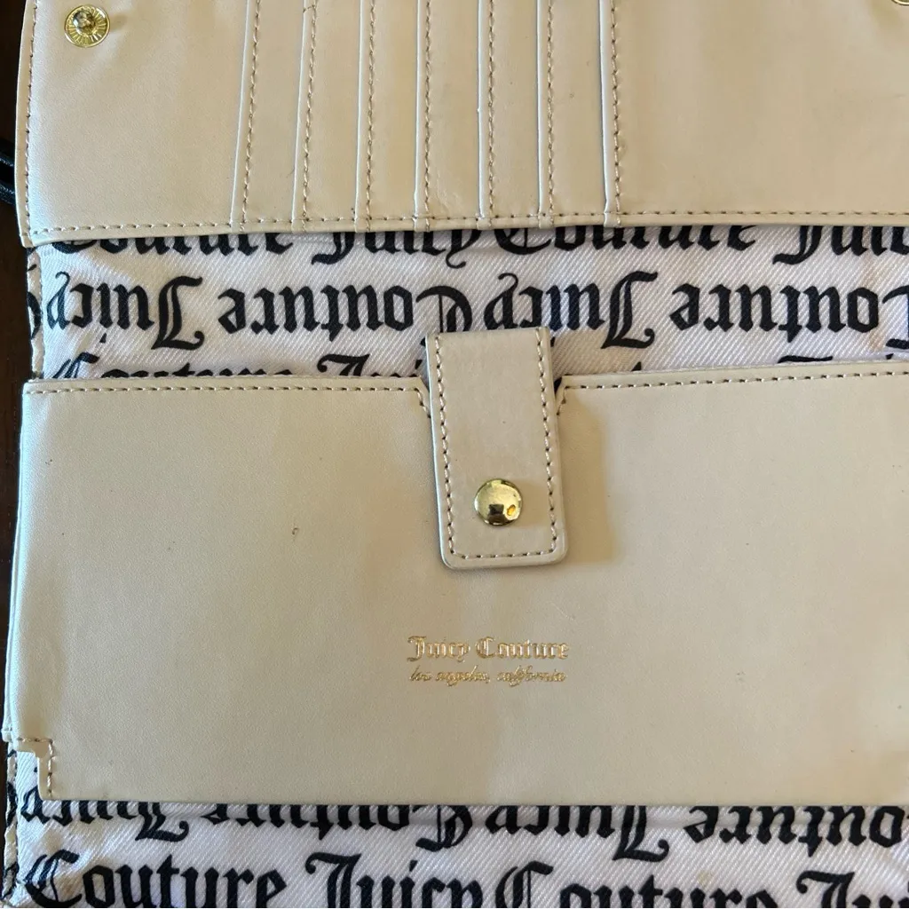 Juicy Couture Gothic Juicy Jacquard Wallet on a String Crossbody Purse EUC - Image 11