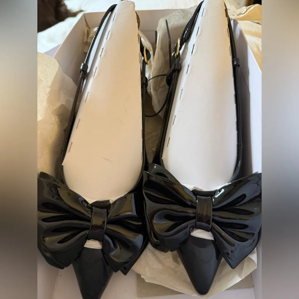 NEW Marc Fisher Black Vegan Patent Leather Pointy Toe Arzia Pump 8.5 $89 - Image 4