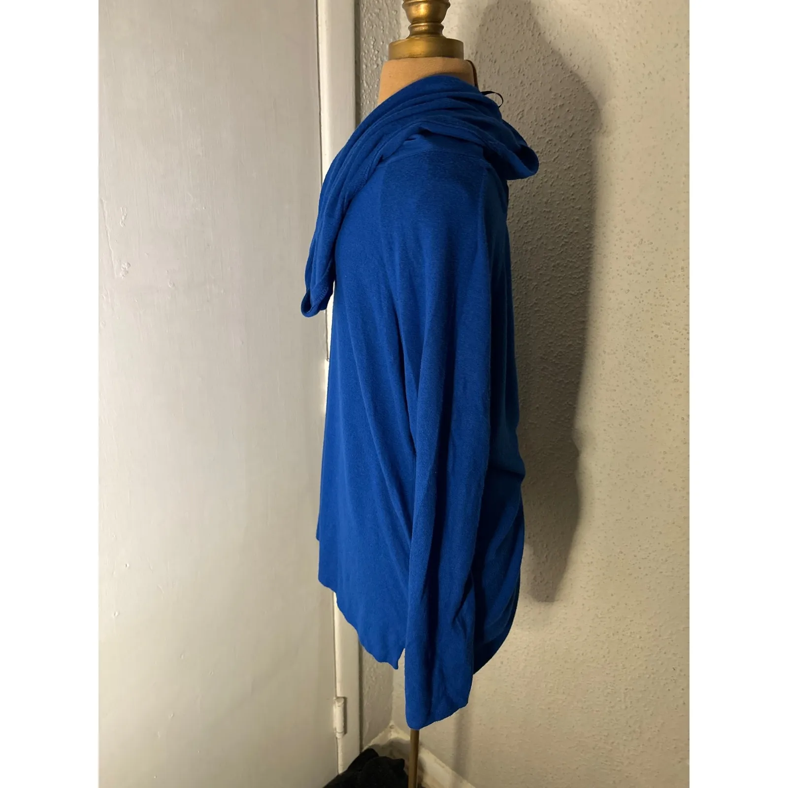 Gibson Blue Slouch Turtleneck Cowl Neck High Low Sweater M NEW Cozy Comfy Boho - Image 5