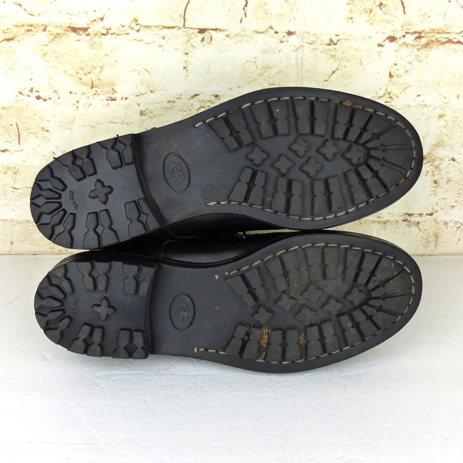 VTG DKNY Chukka Boots Women 37 6.5 US Black Leather Lace up Made in Italy Y2K - Image 12