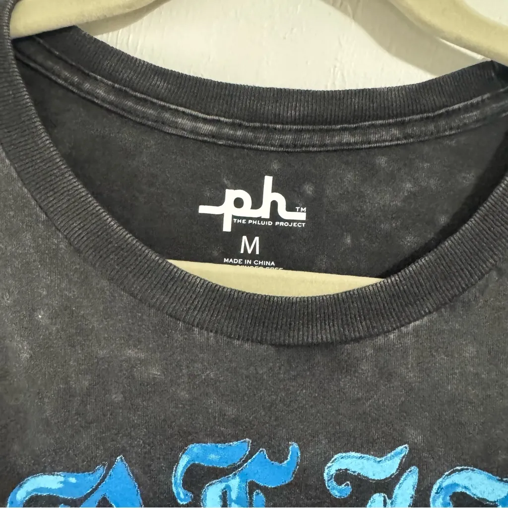 The Phluid Project Black Tee with Blue Graphic Size M - Image 2