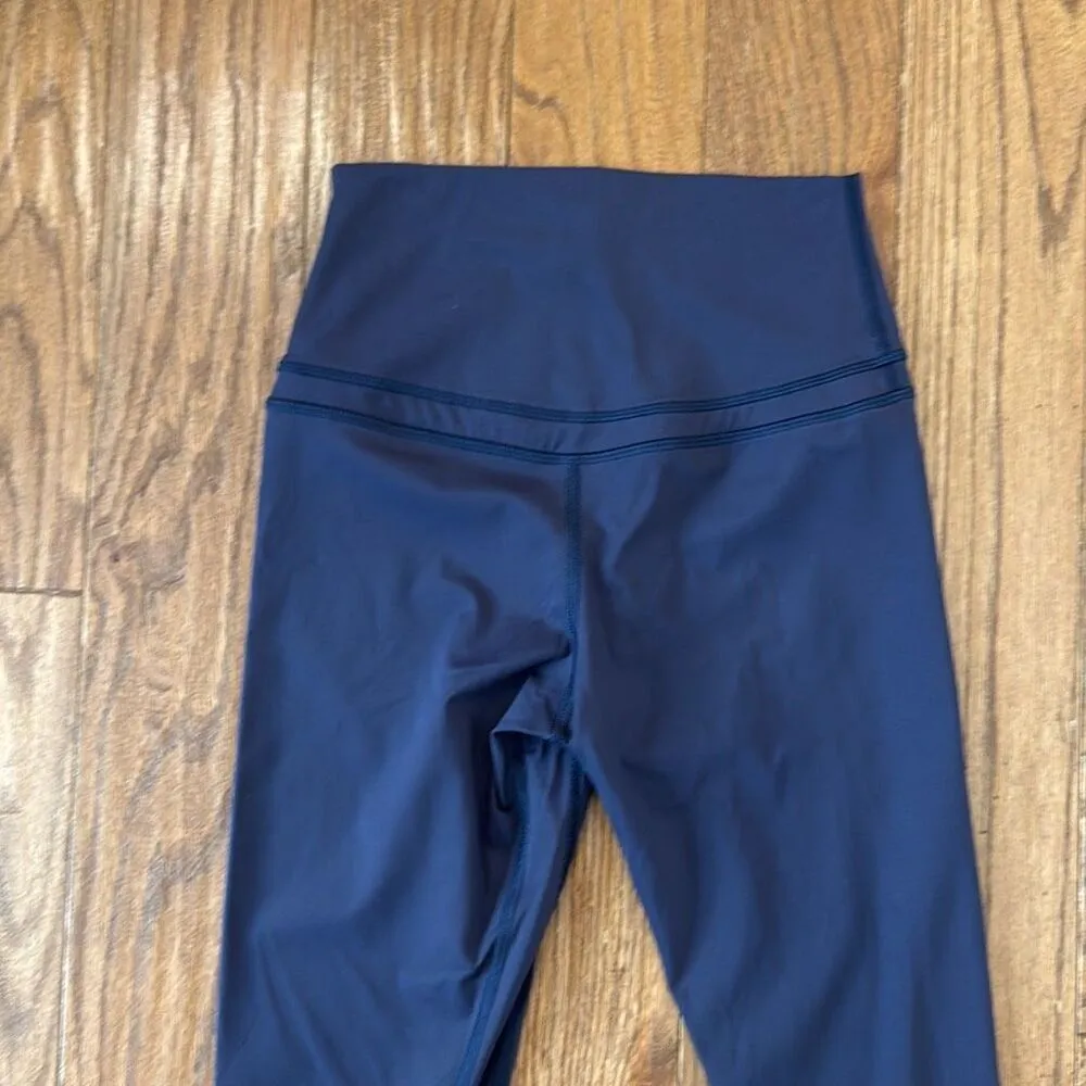 CRZ yoga navy double seam high rise full length leggings xs - Image 7