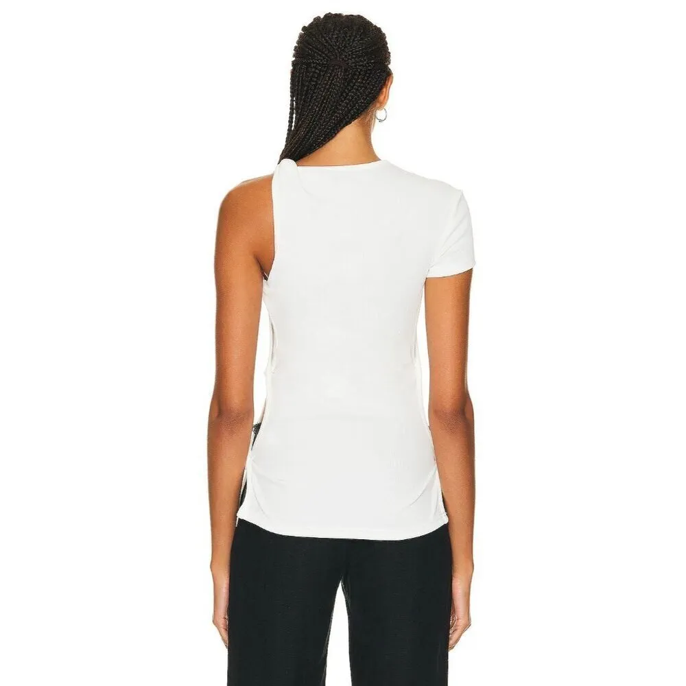 Christopher Esber Open Twist Side Tee in White 2 New Womens Top Blouse - Image 4