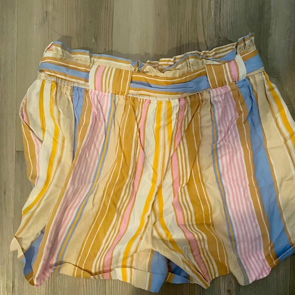 Striped paper bag style shorts Multiple Size L - Image 2