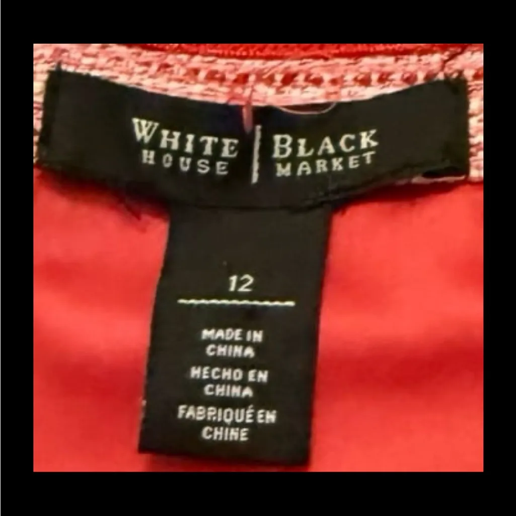 White House Black Market Tweed Pink Bustier. Size 12 - Image 9