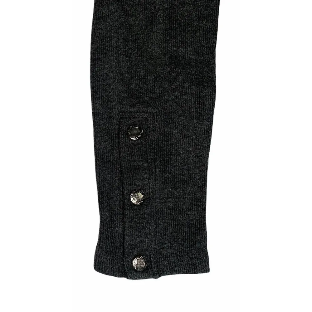 Womens Calvin Klein Performance Gray Workout Ribbed Knit Athletic Leggings Sz S - Image 2