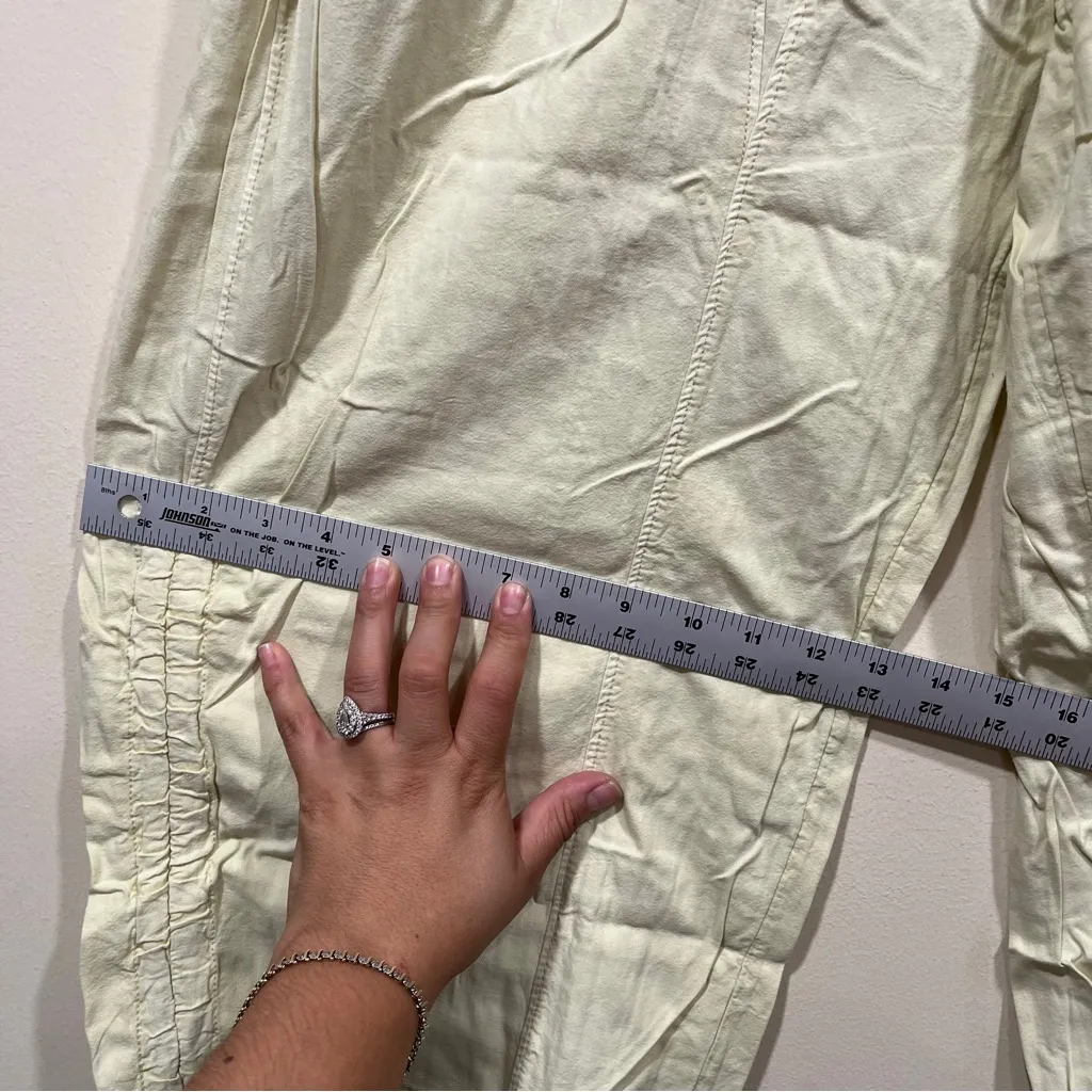 NWT Free people jogger pants hiking game day size medium Color:Sour Citrus women - Image 4