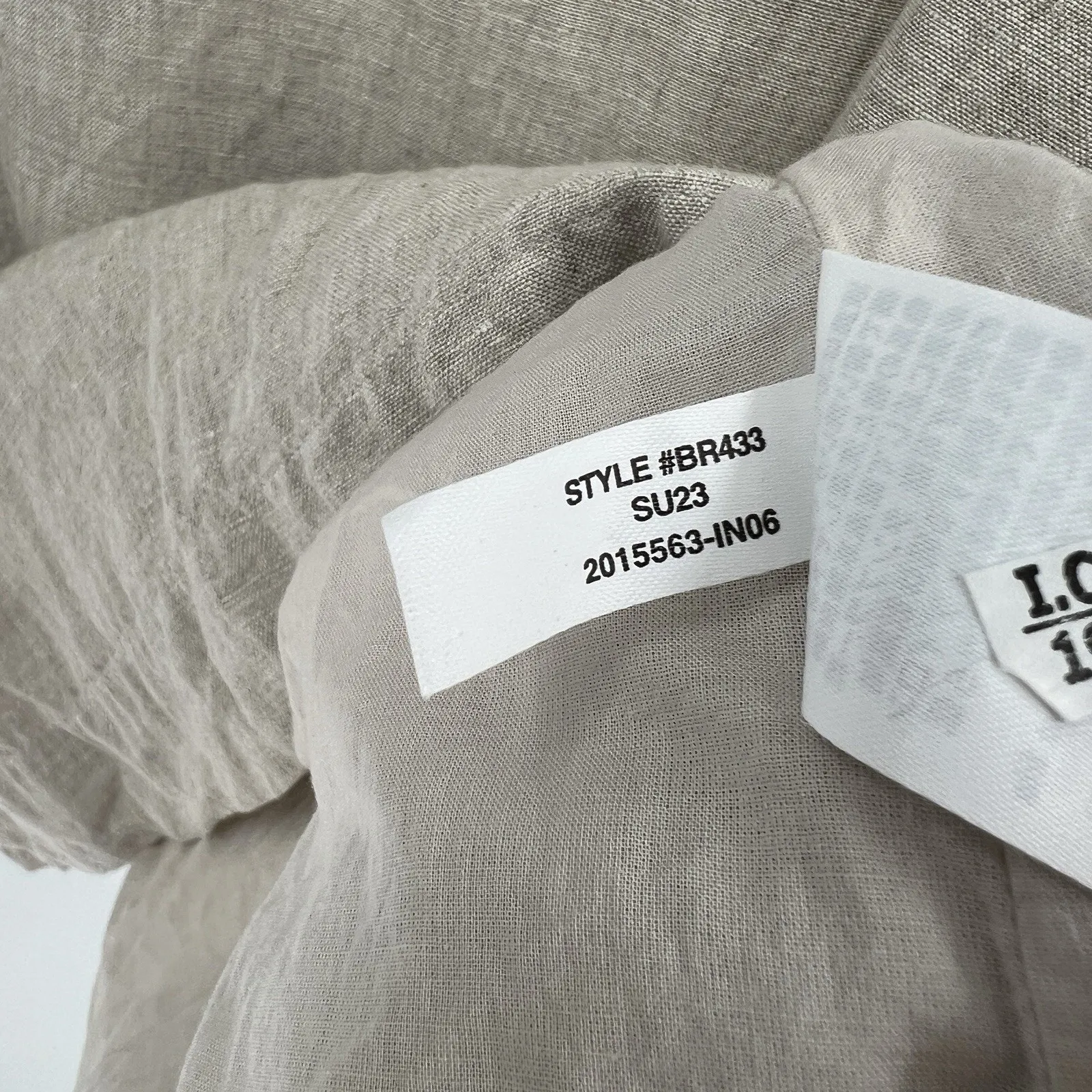 J. Crew Dress Beige Tan Linen Maxine Mini High‎ Neck Sleeveless BR433 Size XST - Image 11