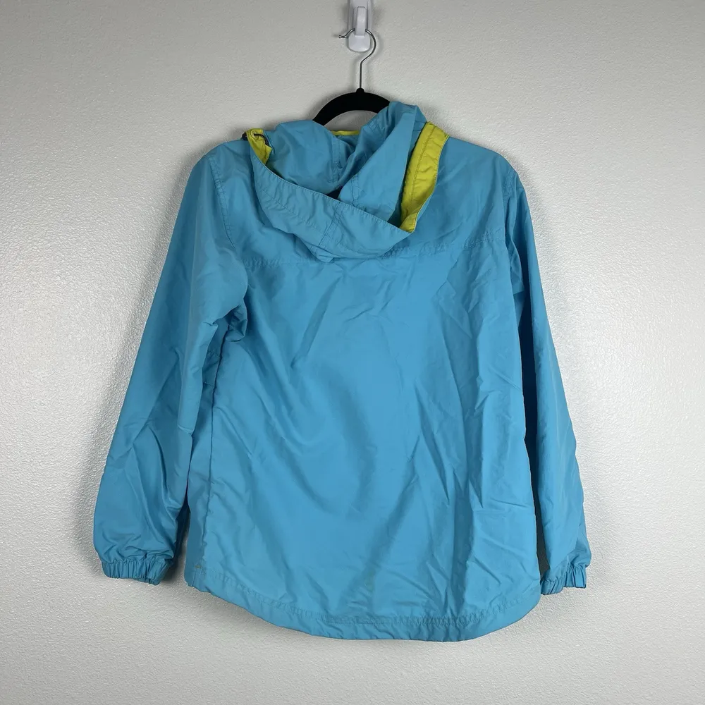 Ll Bean Womens Nylon Hooded 1/2‎ Zip Pullover Blue Sz S - Image 5
