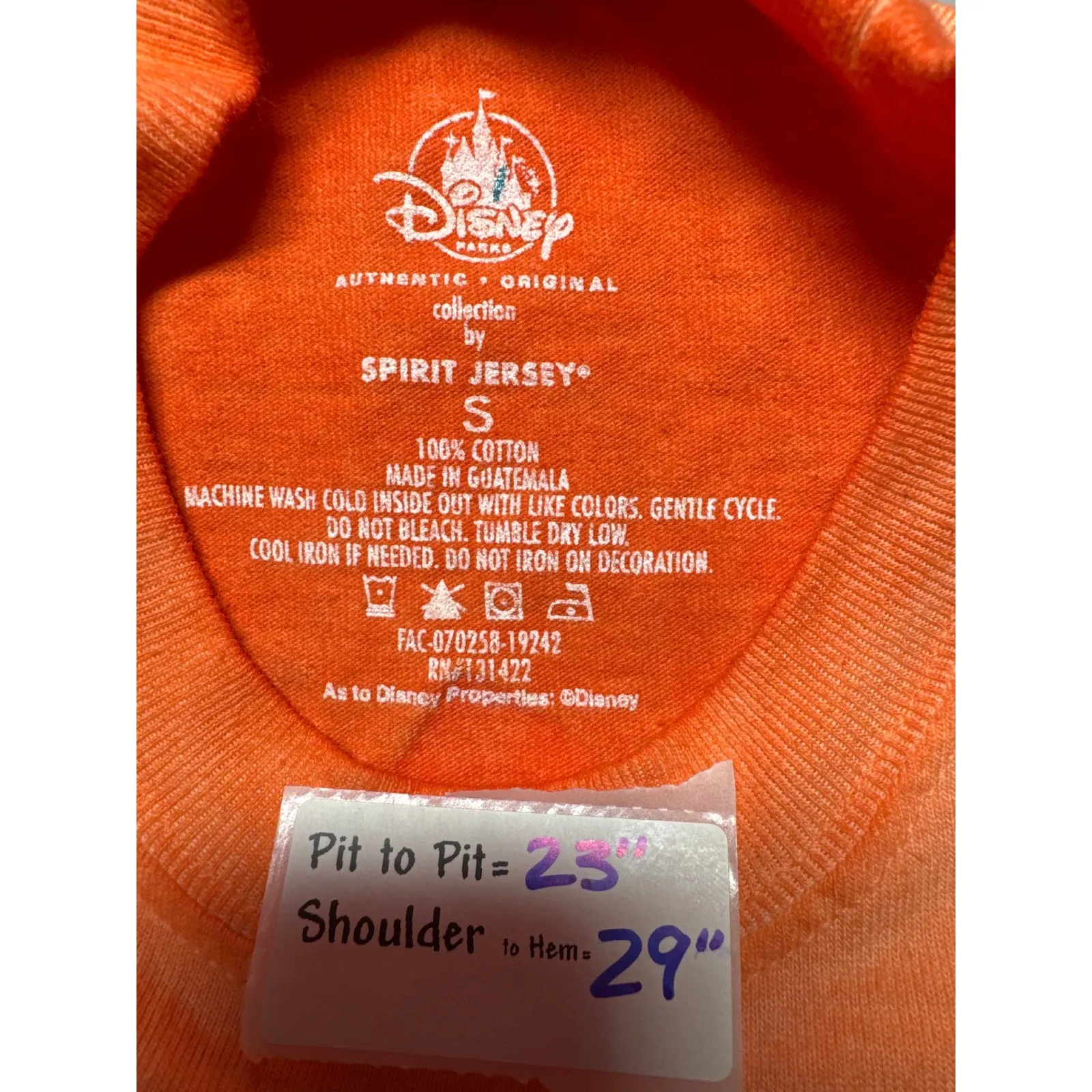 Disney Spirit Jersey Disneyland Resort Orange Ombre Glitter Graphic Sweatshirt S - Image 3