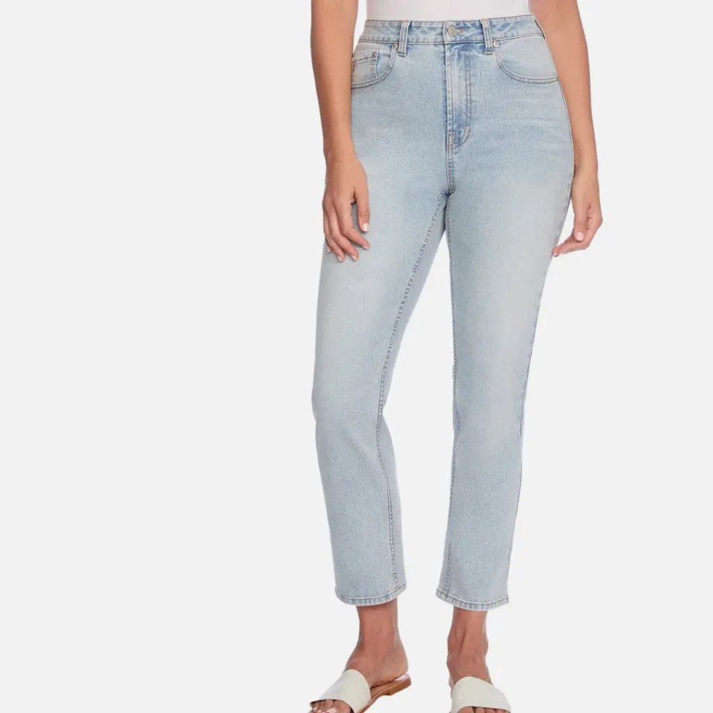 Frye Womens Cuffed Crop Jean 14/32 NWT Stevie Wash Lt Denim Coastal Normcore - Image 2