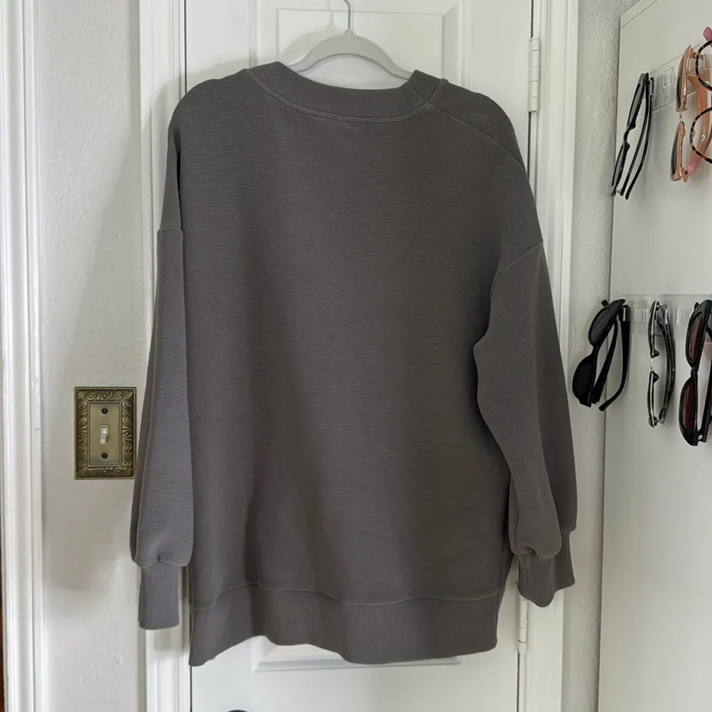 Varley Mae boyfriend sweatshirt in Ottoman - Image 12