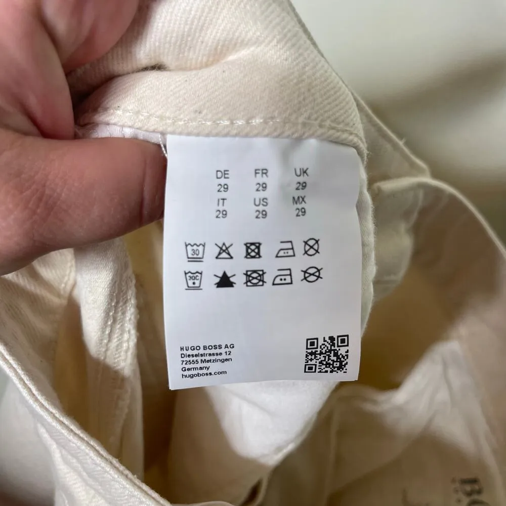 Hugo Boss women Jeans Off White Denim Modern Straight 1.1 Social High Rise 29 - Image 7