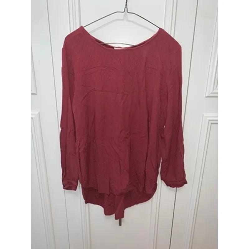 Ariat Women's Long Sleeve Blouse Red Size‎ Large Round Neck - Image 2