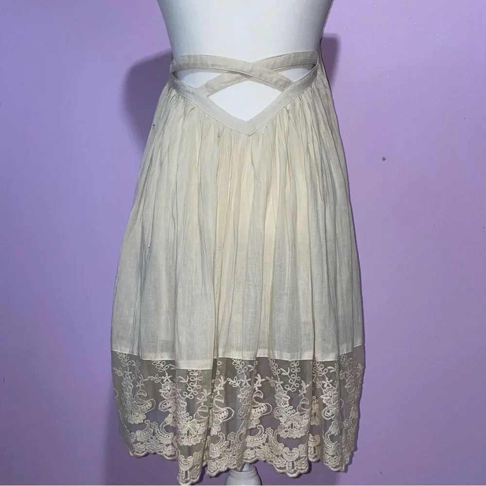 Tularosa Holden Halter Mini Dress Women Size S Lace Cottagecore Preppy Country - Image 7