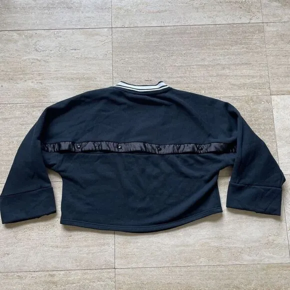 PUMA Warm SNAP Crossed CROPPED FLEECE‎ JACKET Pullover Gym Yoga Coat Women's M - Image 6